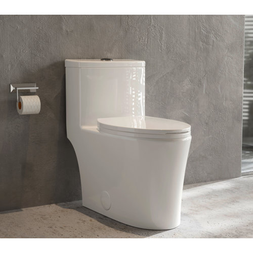 KE KING Water Saving 0.8/1.28 GPF Dual-Flush Elongated One-Piece Toilet ...